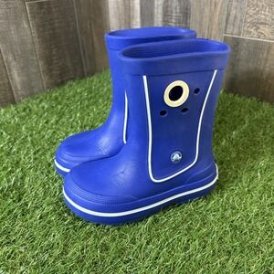 Crocs Children's Size 12C/13C Blue Pull-On Crocs Rain Boots with Handles